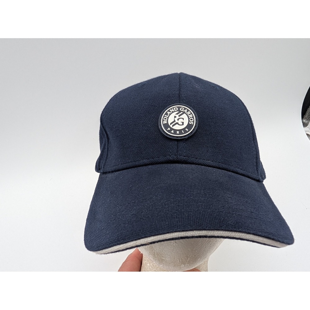 Roland Garros Paris Navy Blue Cotton Baseball Cap Adjustable Hat Tennis Logo